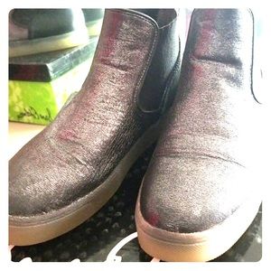 Sam Edelman Metallic Sneaker Booties